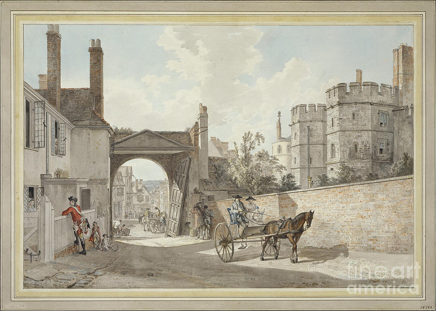 The Town Gate looking westwards down Castle Hill Painting by MotionAge Designs