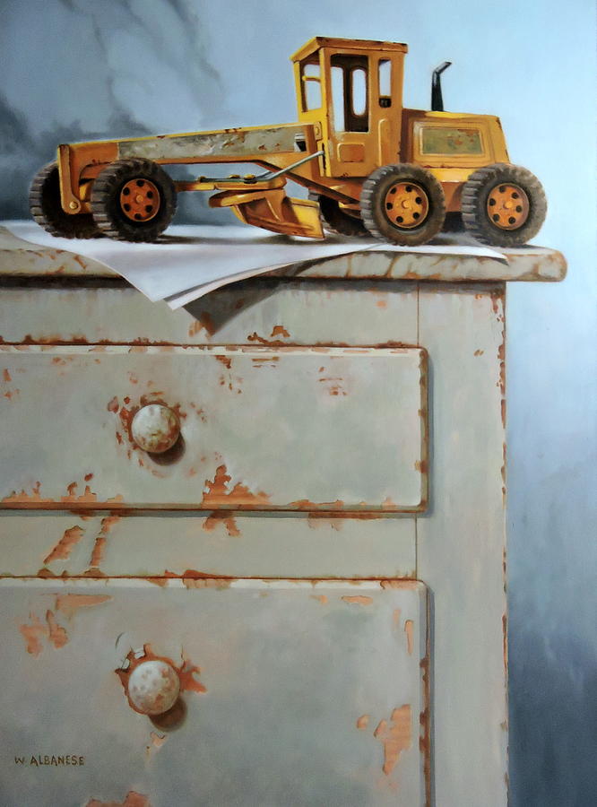 Old Dresser Painting - The Toy Grader by William Albanese Sr