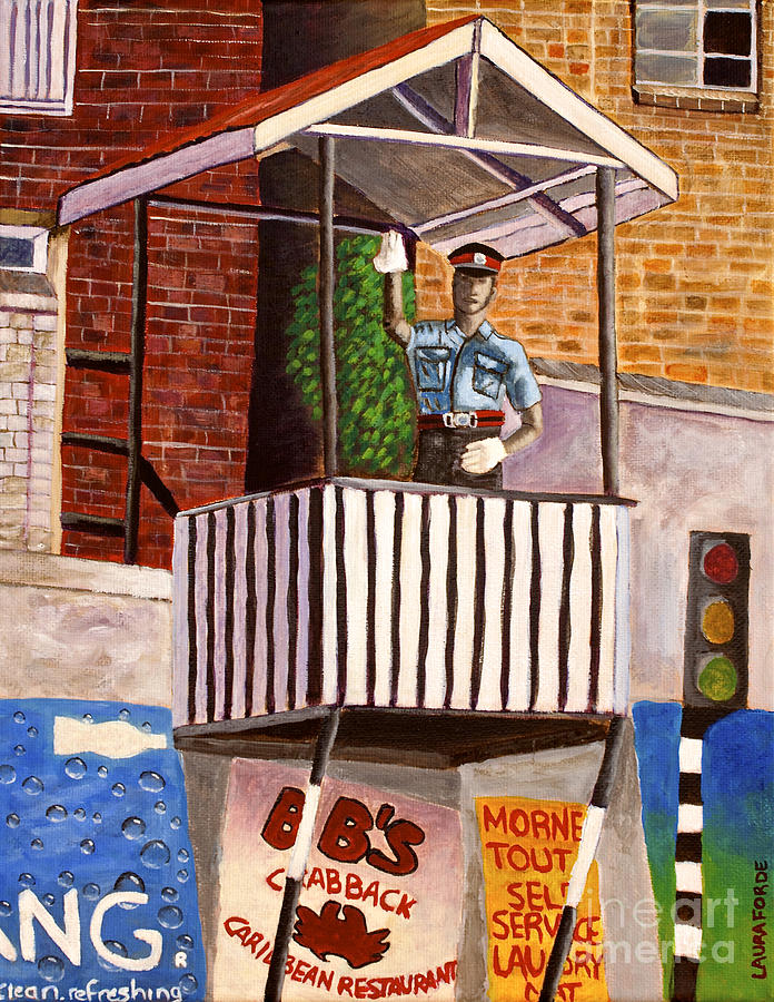 The Traffic Officer Painting by Laura Forde