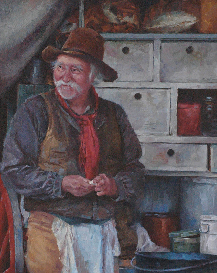 Western Painting - The Trail Chef by Jim Clements