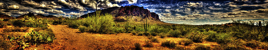 The Trail Turns Toward Superstition Mountain Photograph by Roger Passman