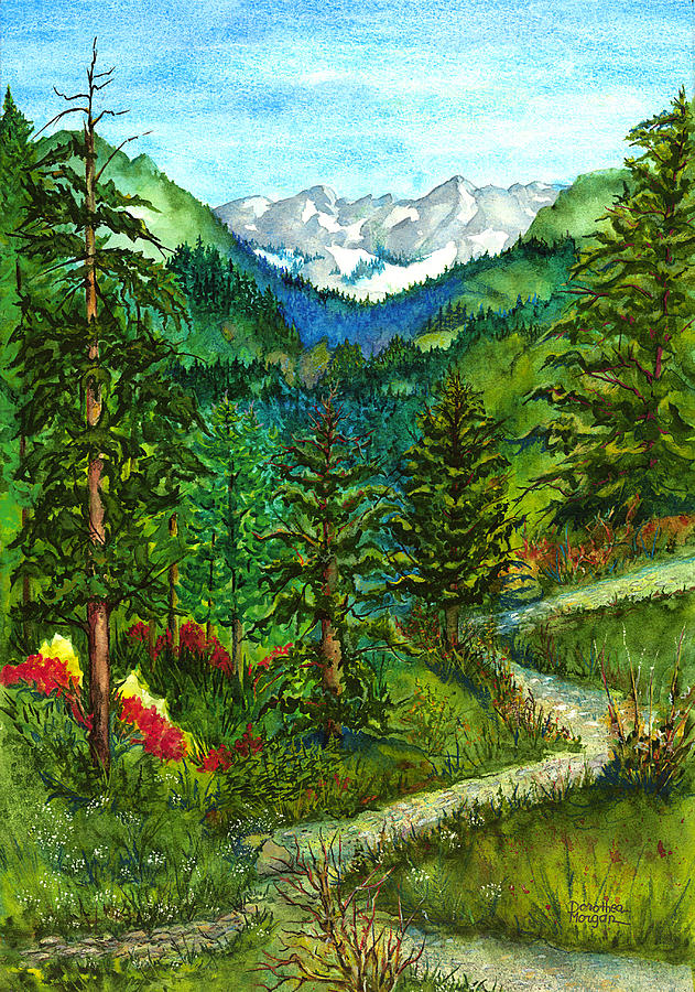 The Trailhead, Olympic National Park Painting by Dorothea Morgan
