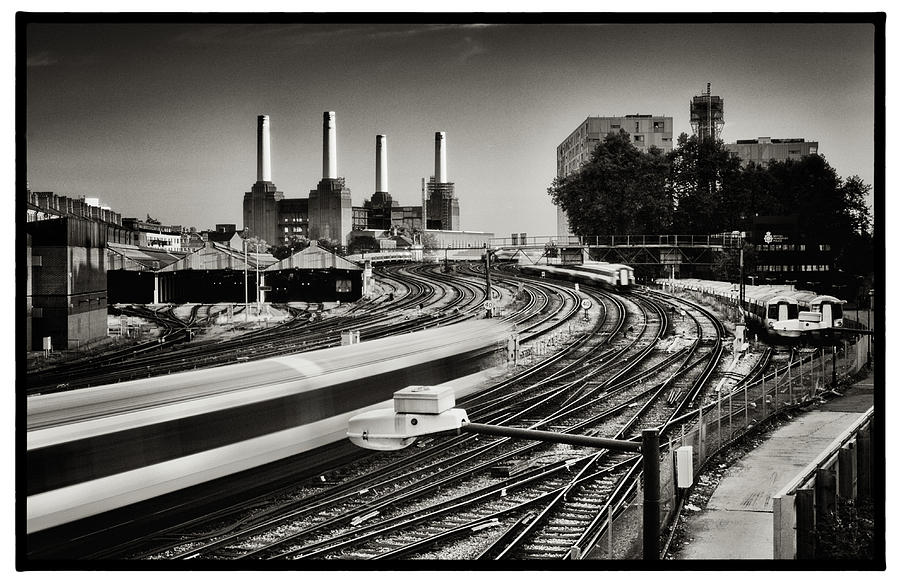 The Train and Battersea Power Station Photograph by Lenny Carter