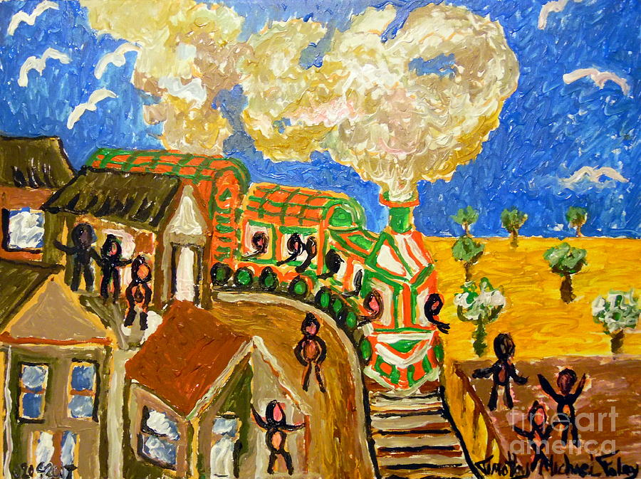 the railway station painting
