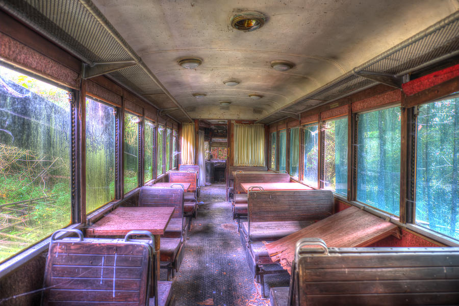 THE TRAM LEAVES THE STATION... inside Photograph by Enrico Pelos