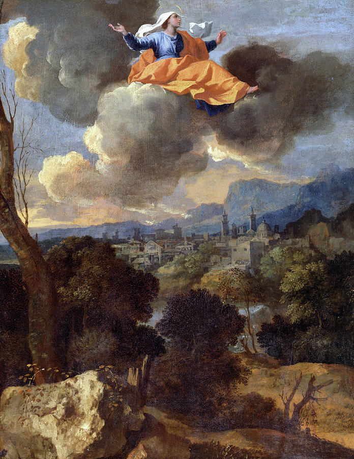 Nicolas Poussin Painting - The Translation of Saint Rita of Cascia by Nicolas Poussin