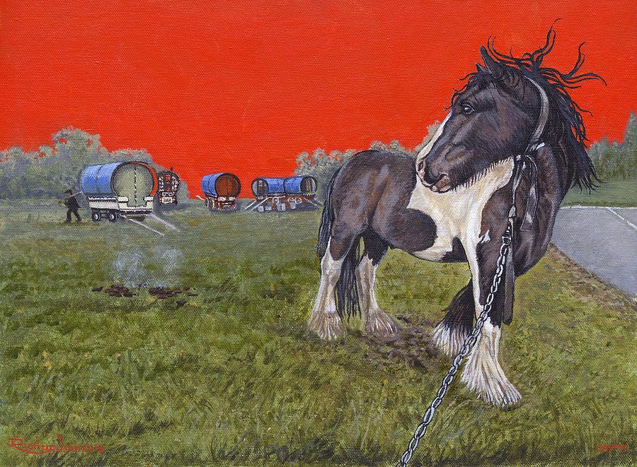 Landscape Painting - the Travellers Horse by James Richardson