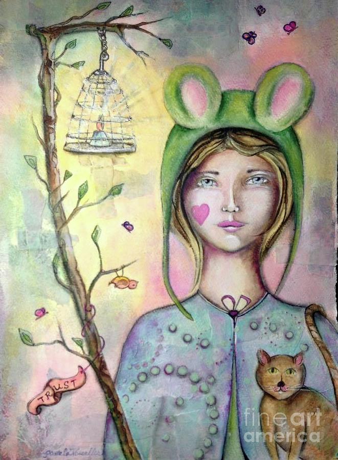 Mixed Media Painting - The Traveler by Pamela Vosseller Mixed Media Painting - The Traveler by Pamela Vosseller