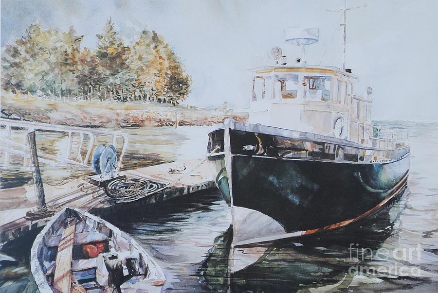 The Trawler Crosby Painting by P Anthony Visco