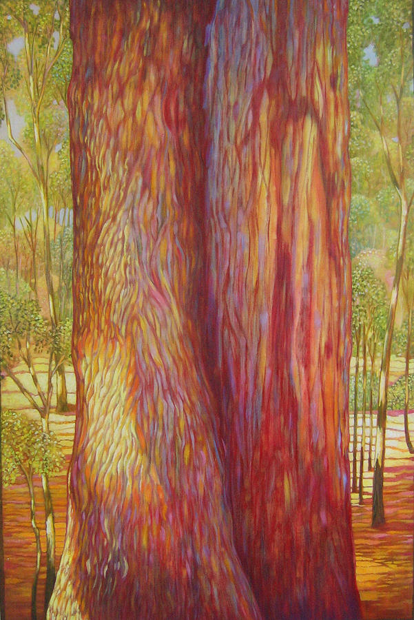 Landscape Painting - The tree by Hiske Tas Bain
