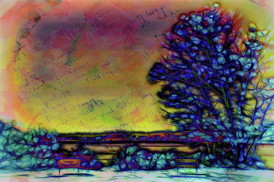 The tree in the park Digital Art by Lilia D