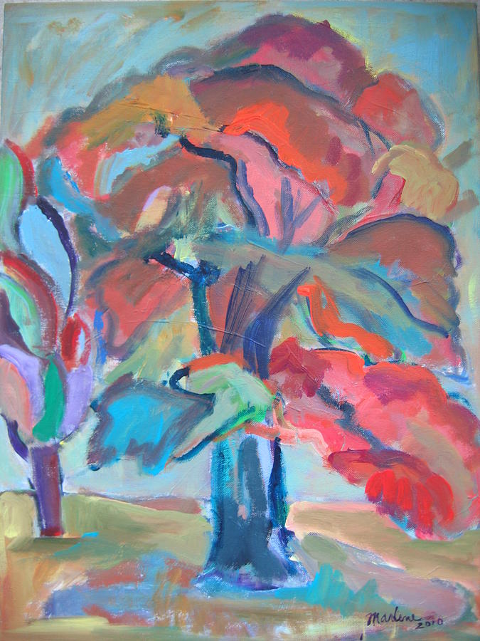 Tree Painting - The Tree by Marlene Robbins