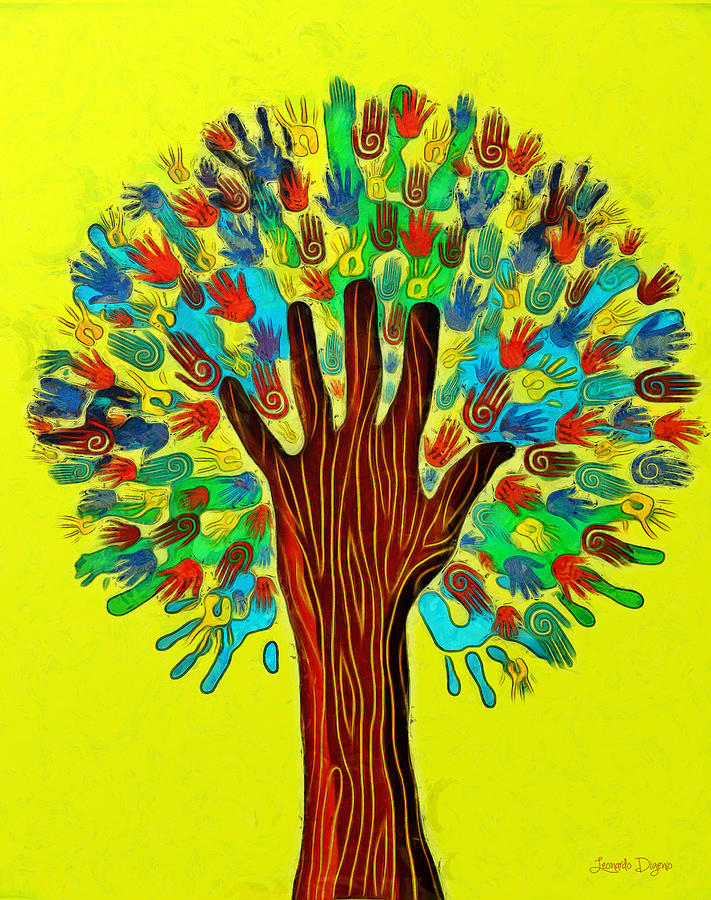 The Tree Of Hands Pa Painting By Leonardo Digenio