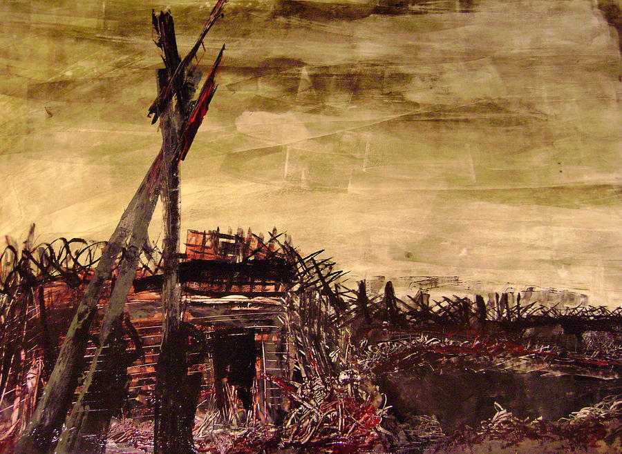 Landscape Mixed Media - the Trench by Bart Vromans