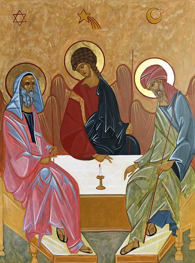 Andrei Rublev Painting - The Trinity of Unity by Joseph Malham