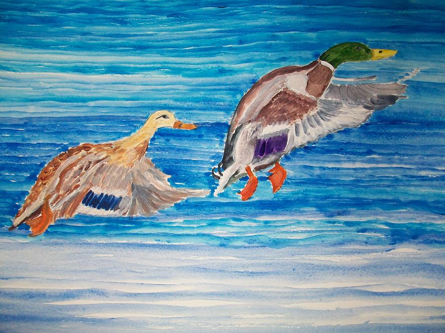 Duck Painting - The trip by Patricia Fragola