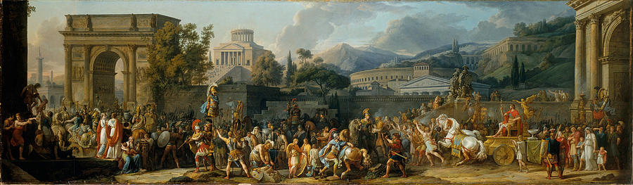 The Triumph of Aemilius Paulus Painting by Carle Vernet