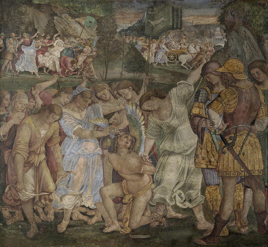 The Triumph of Chastity over Love Painting by Luca Signorelli