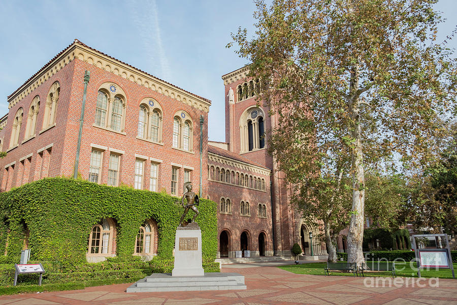 The Trojans Statue Of The University Of Southern California Photograph