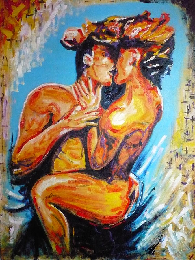 Lovers Painting - The True Lovers by Ericka Herazo