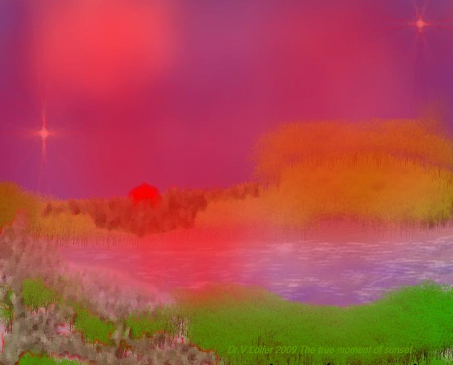 The true moment of sunset Digital Art by Dr Loifer Vladimir