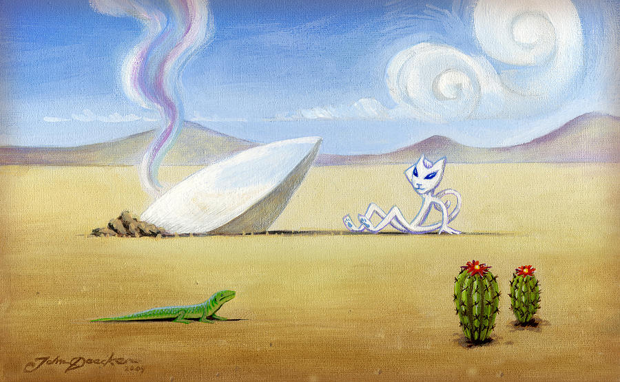 Alien Painting - The Truth about Roswell by John Deecken