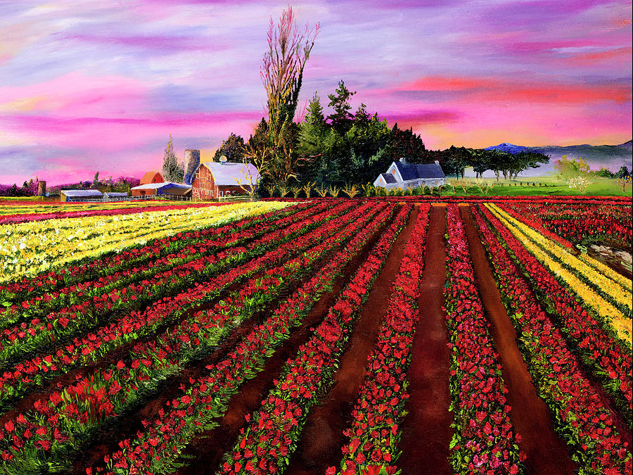 The Tulip Farm Painting by Terry R MacDonald