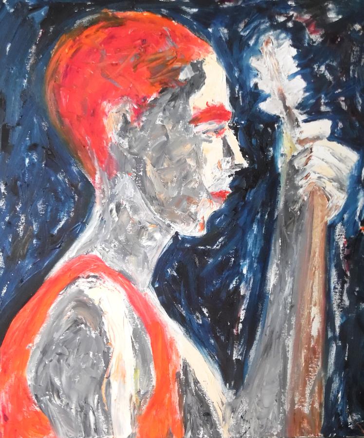 The Turkish Baglama Player Painting by Esther Newman-Cohen