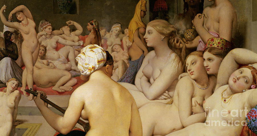 The Turkish Bath Painting by Ingres