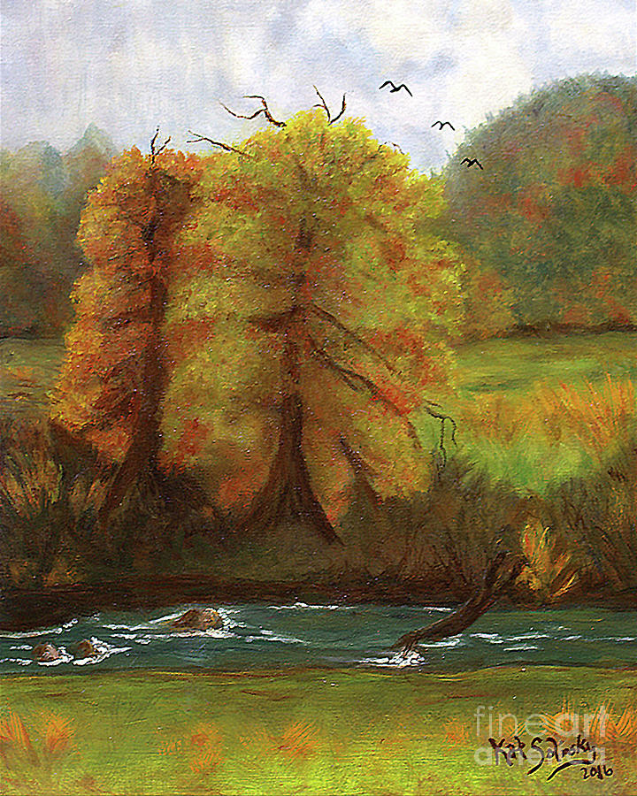 The Turning - Fall Beginnings On The New River Banks Painting