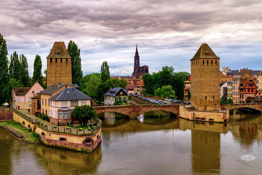 The twin watchtowers of the Ponts Couverts, Strasbourg, France Photograph by Elenarts - Elena Duvernay photo