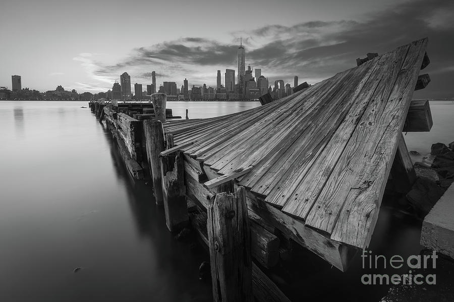 The Twisted Pier BW Photograph by Michael Ver Sprill