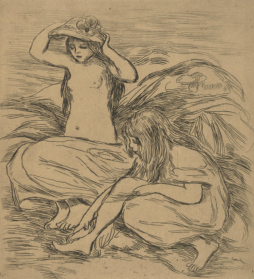 The Two Bathers Relief by Auguste Renoir