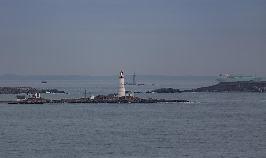 The Two Harbor Lighthouses Photograph by Brian MacLean