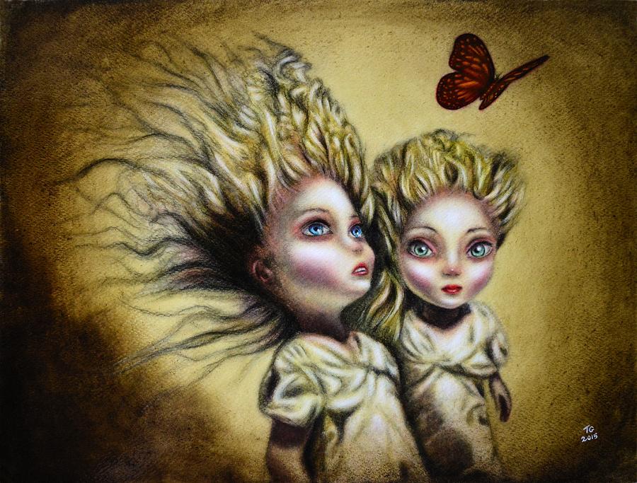 The Offspring and the Butterfly  Painting by Tiago Azevedo