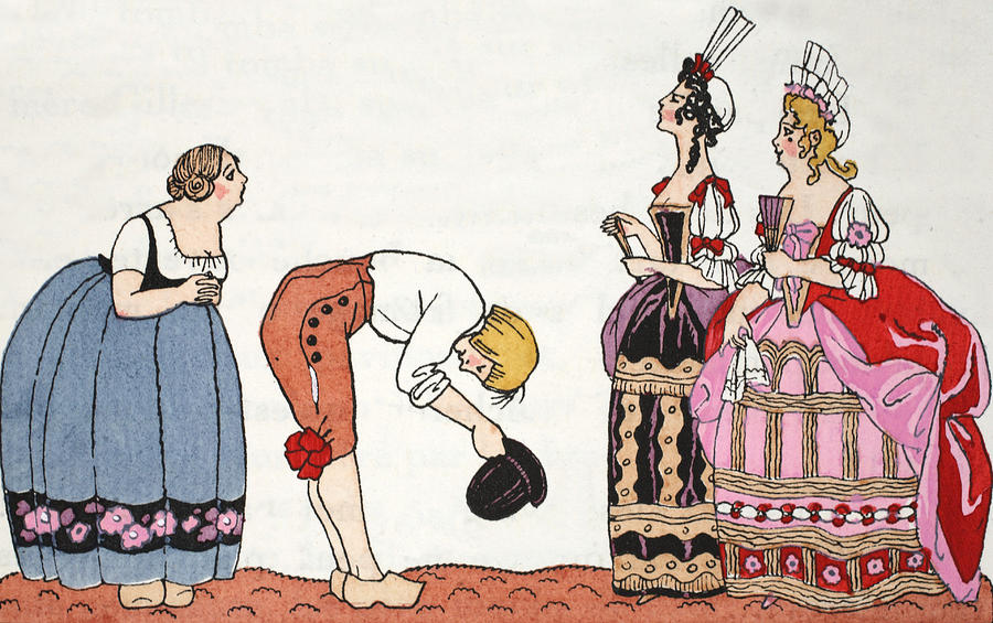 Georges Barbier Painting - The Ugly Sisters from Cinderella by Georges Barbier