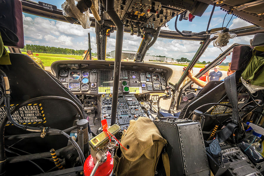 Helicopter Photograph - The UH60, A Button Pushers Paradise by Phil And Karen Rispin