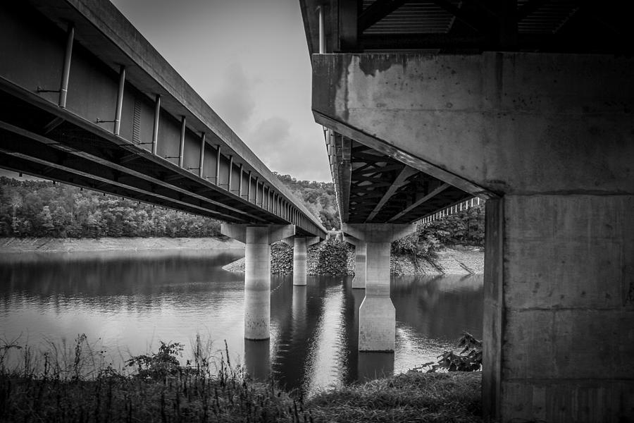 The Underside of Two Bridges Photograph by Kelly Hazel