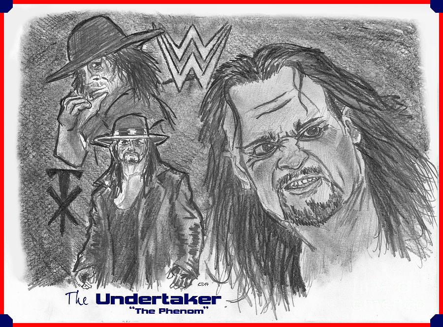 The Undertaker Drawing by Chris DelVecchio