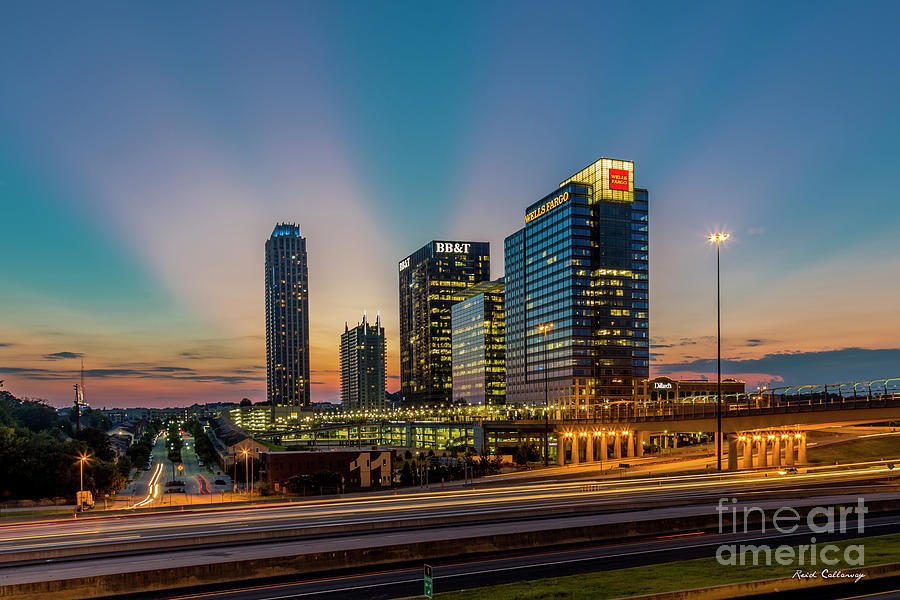 The Unexpected Sunset Midtown Atlanta Cityscape Skyline Art Photograph by Reid Callaway