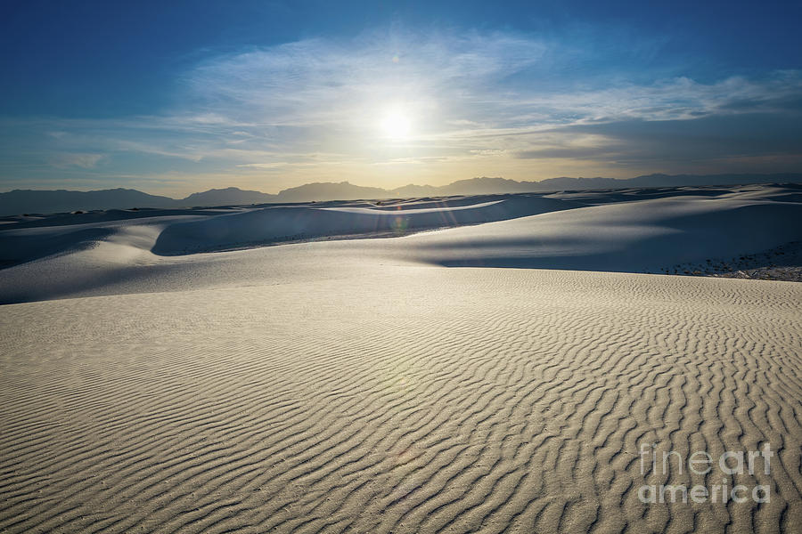White Sands National Monument Photograph - The unique and beautiful White Sands National Monument in New Me by Jamie Pham
