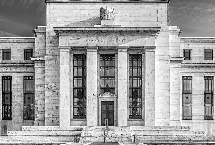The United States Federal Reserve BW Photograph by Susan Candelario