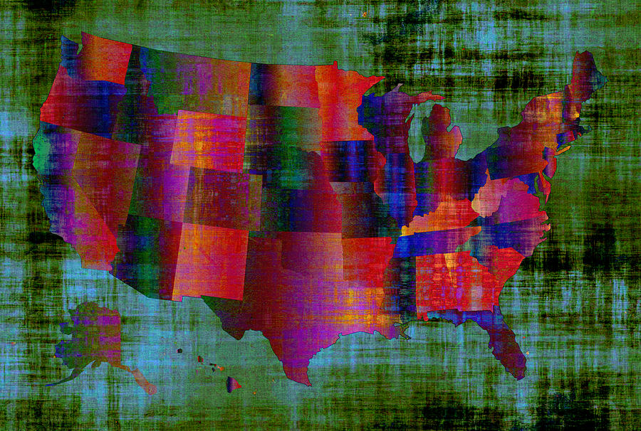 The United States Of America Mixed Media by Ally White