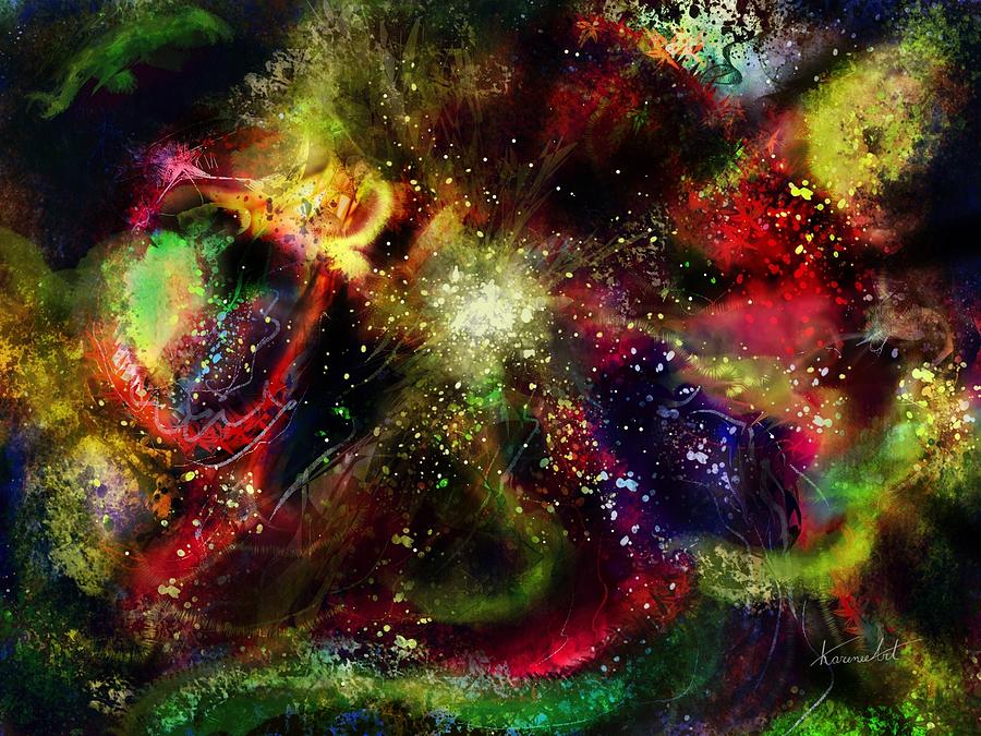 Abstract Digital Art - The Universe Within by Karen Renee