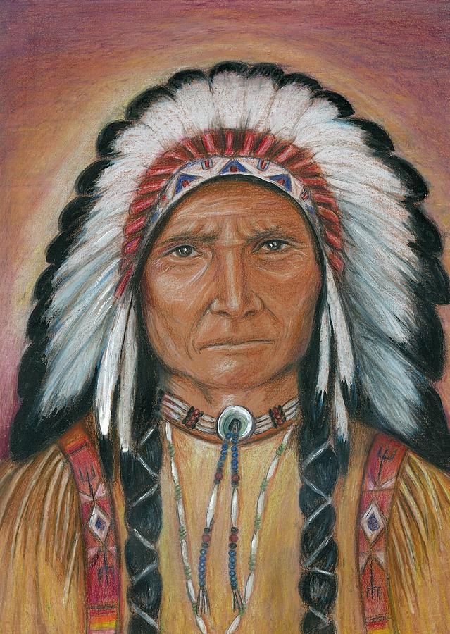 The Unknown Chief Drawing by Linda Nielsen