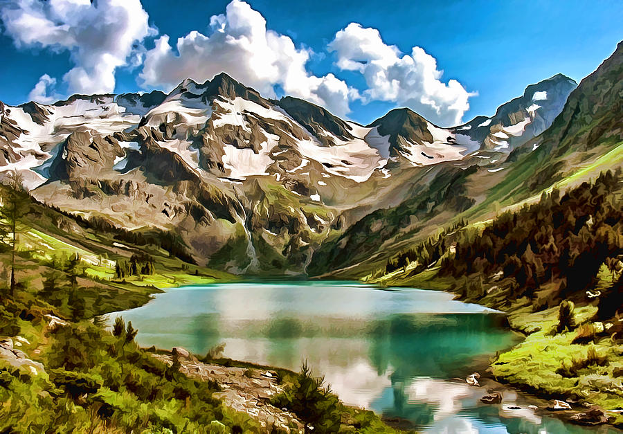 The Upper Multinsky Lake Digital Art By Arthur Charpentier - Pixels