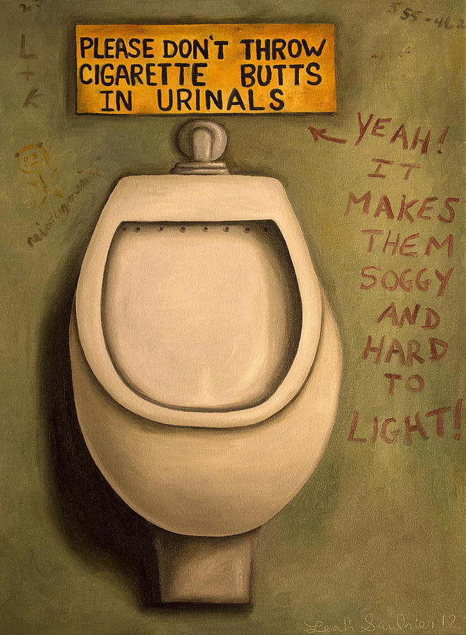 The Urinal Painting by Leah Saulnier The Painting Maniac