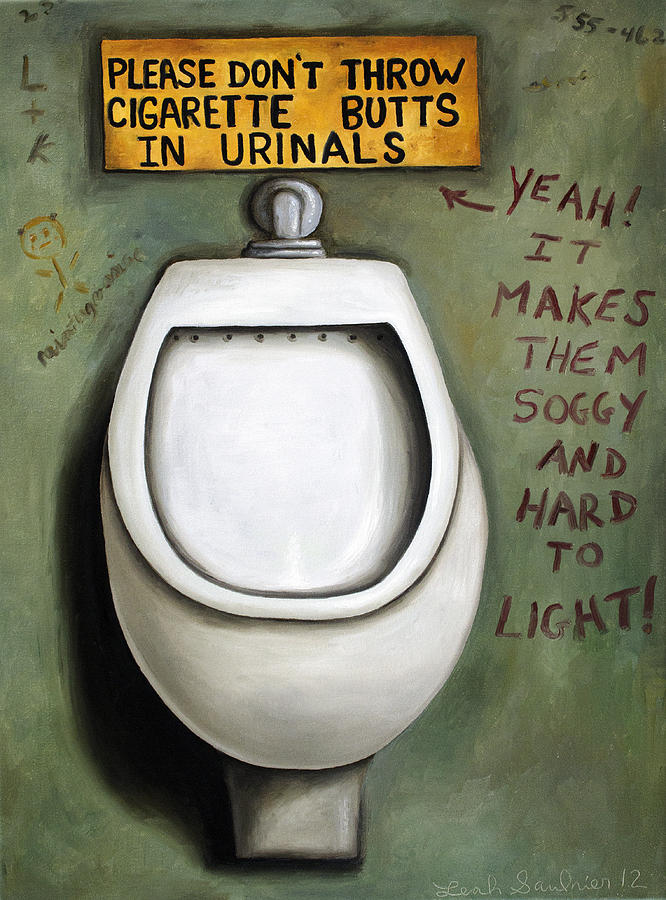 The Urinal lighter tone pic Painting by Leah Saulnier The Painting Maniac