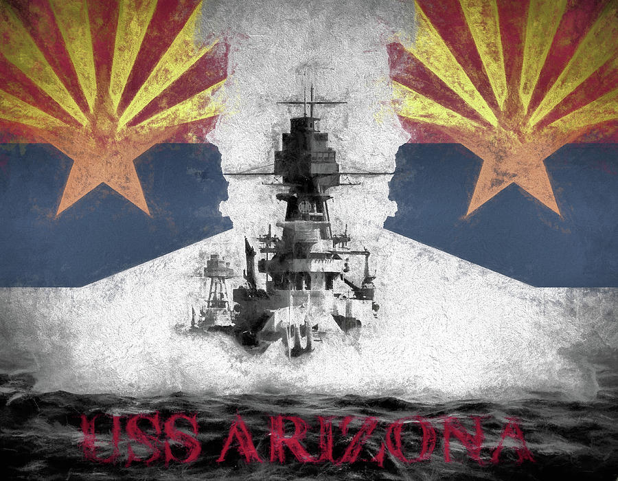 The USS Arizona Digital Art by JC Findley