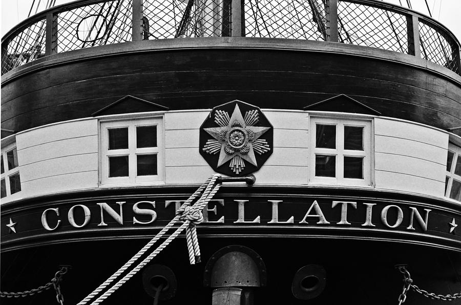 The Uss Constellation Navy Ship In Baltimore Harbor Photograph by Marianna Mills